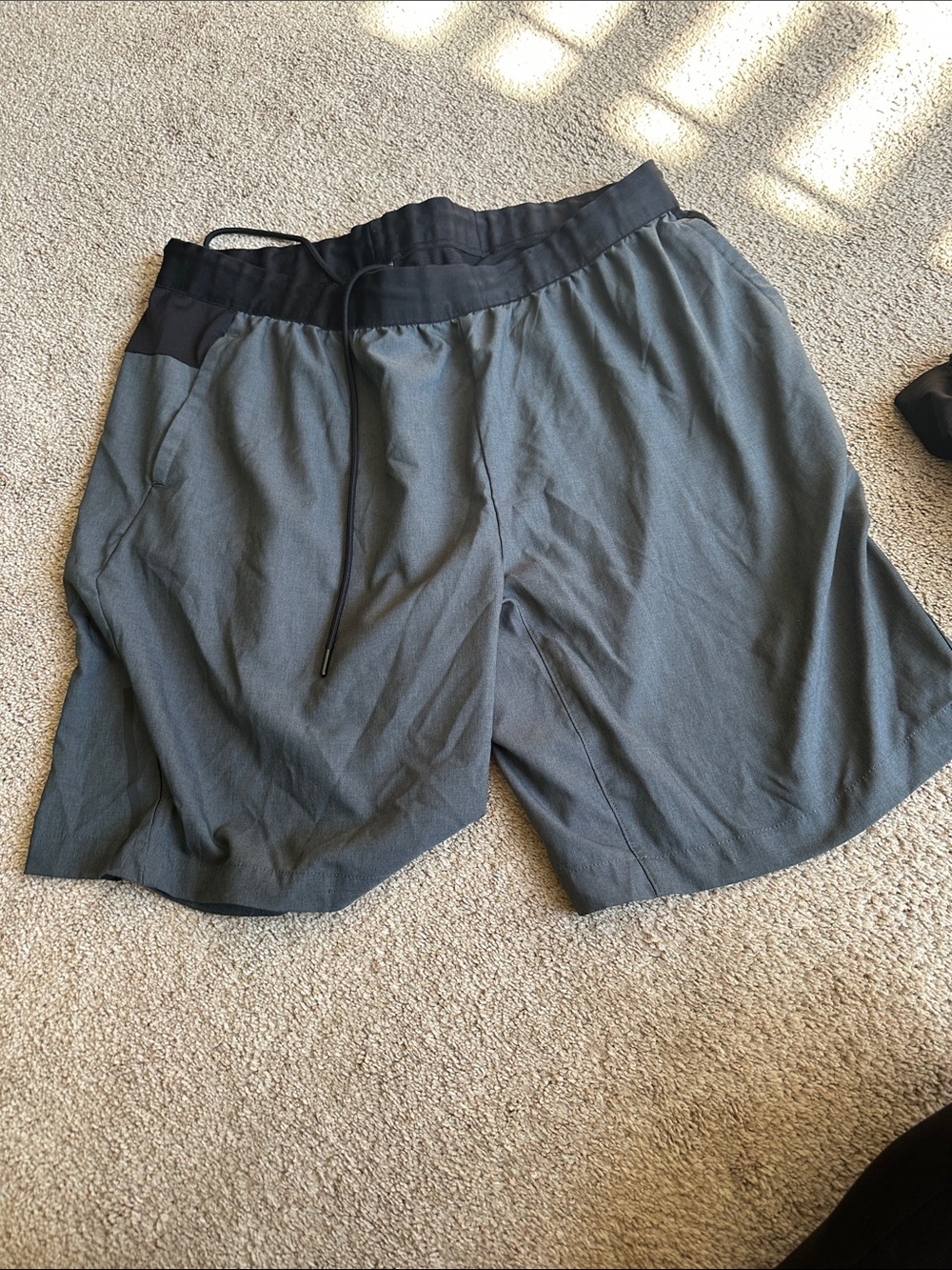The Foundry Supply Co. Men's Athletic Shorts in Charcoal with Black Waistband